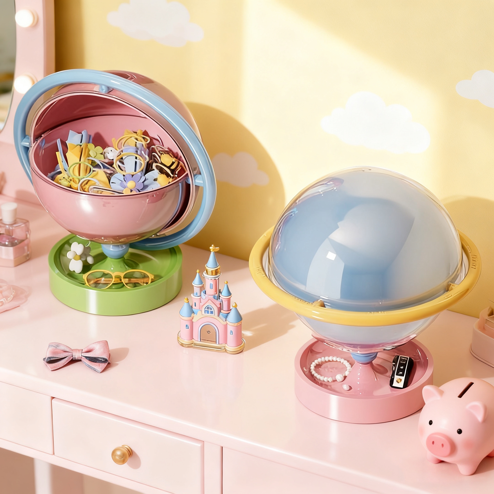 首饰盒桌面收纳盒可爱创意