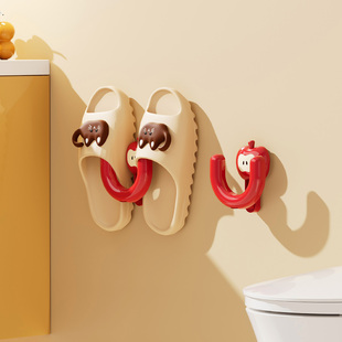 多巴胺可爱拖鞋挂钩免打孔浴室卫生间置物架家居收纳粘钩创意苹果