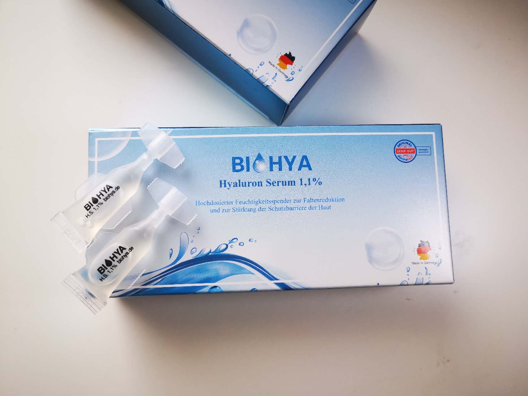 德国碧欧雅biohya玻尿酸补水保湿抗氧化舒缓肌肤修护收缩毛孔7支