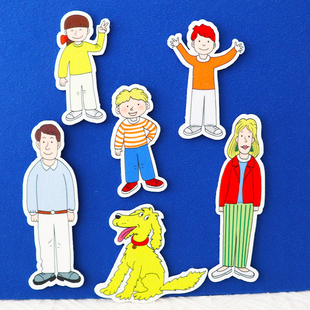 牛津树绘本毛毡卡通人物kipper大黄狗英语故事幼儿园课堂互动教具