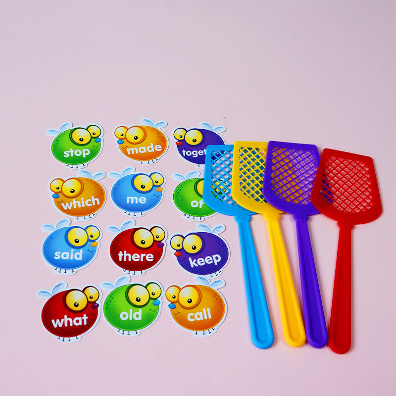 拍苍蝇游戏儿童认字学英语神器课堂教具单词启蒙闪卡家庭互动玩具