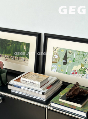 森果】gege中古风客厅组合装饰画法式国风背景墙挂画高级感艺术画