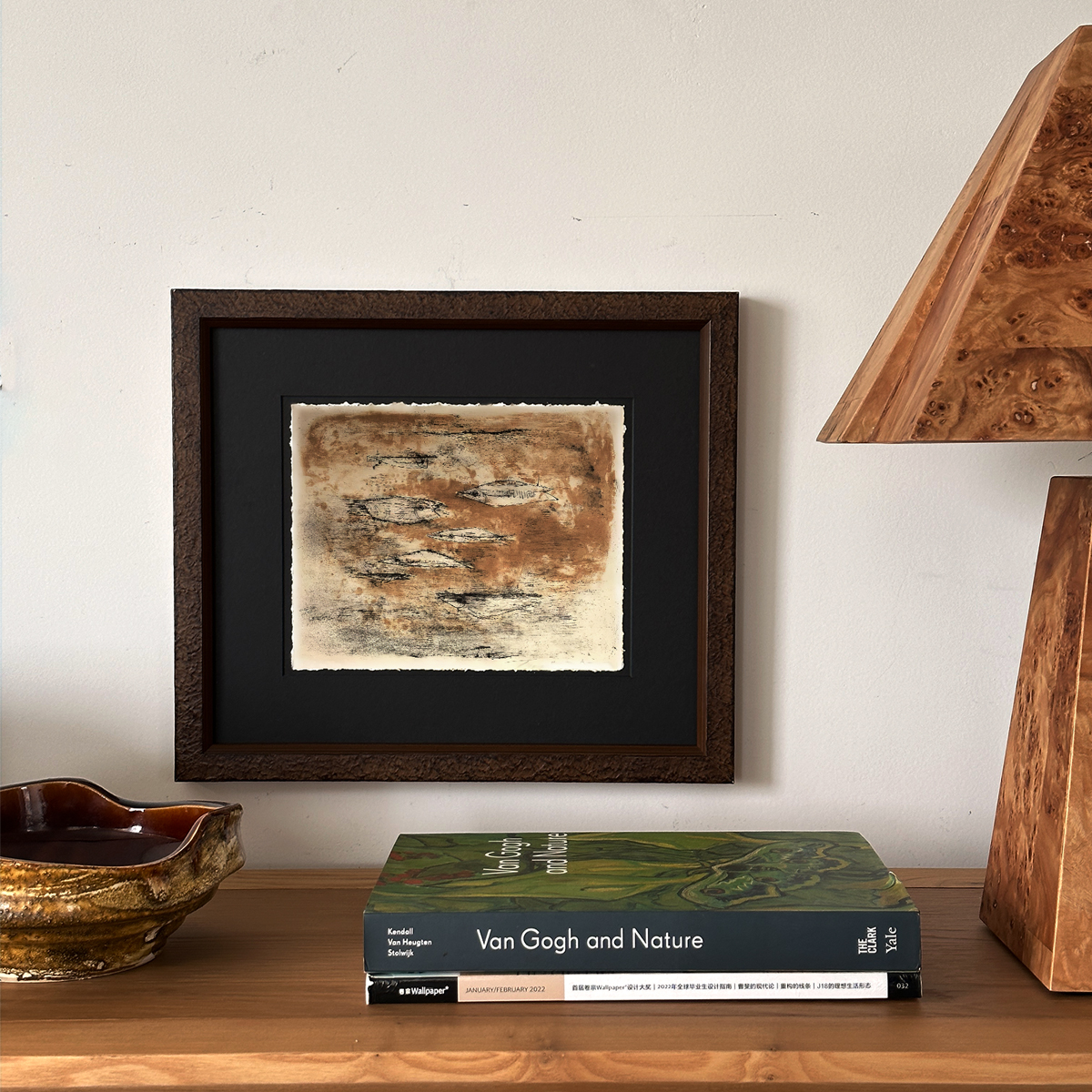 有鱼】GeGe中古风客厅装饰画北欧复古卧室餐厅挂画玄关抽象画高级图片