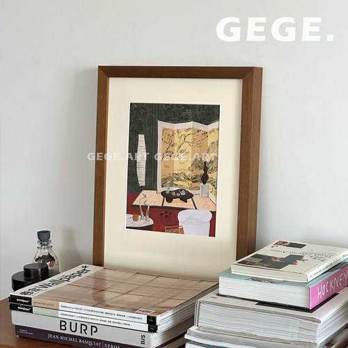 GeGe中古风沙发背景墙组合装饰画