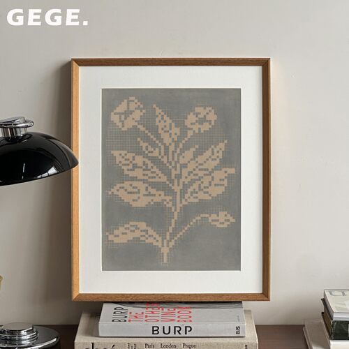 GEGE现代简约花卉木框装饰画