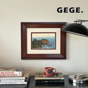 北条之景】GeGe卧室书房餐厅挂画高级感北欧复古玄关中古风客厅画