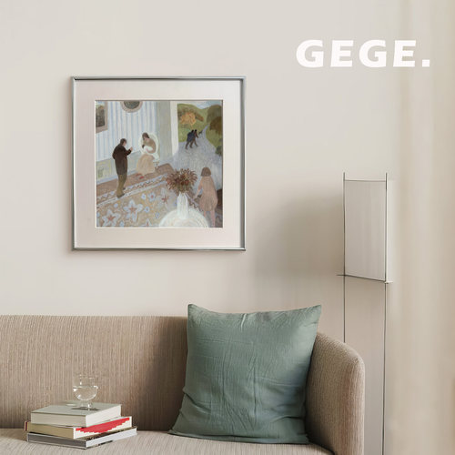 门庭絮语】GeGe卧室北欧复古玄关书房餐厅挂画高级感中古风客厅画