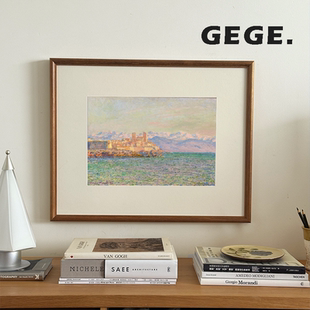 饰画 浪漫客厅餐厅卧室床头装 莫奈风景 奶油风小众感艺术挂画法式