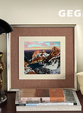 山丘】GeGe卧室书房北欧复古玄关中古风餐厅挂画风景高级感客厅画