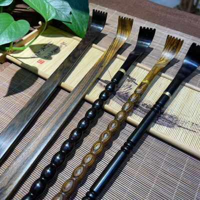 鸡翅木红花梨木质老头乐挠背 檀木不求人抓痒挠抓背按摩扒