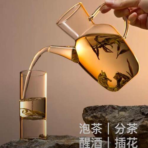 teastone同款水经注玻璃茶壶耐高温泡茶壶高硼硅玻璃水壶可加logo