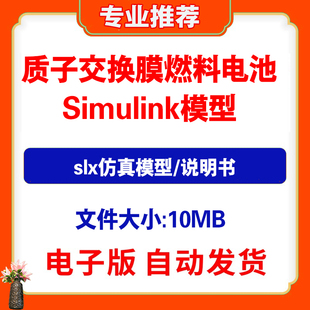 PEMFC质子交换膜燃料电池Simulink模型静态动态说明书效率资料