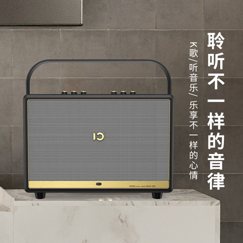 十度t30家用手提唱歌音响便携式大功率电视k歌蓝牙音箱带双麦克风