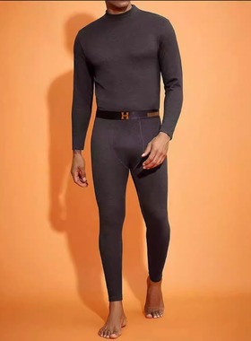 CoeKac男士秋衣秋裤加绒保暖裤修身打底加厚男裤保暖卫裤防寒耐磨