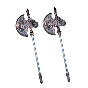 新浒器斧短具 做装饰板适童节款水兵双 柄玩斧头李逵斧合儿表演