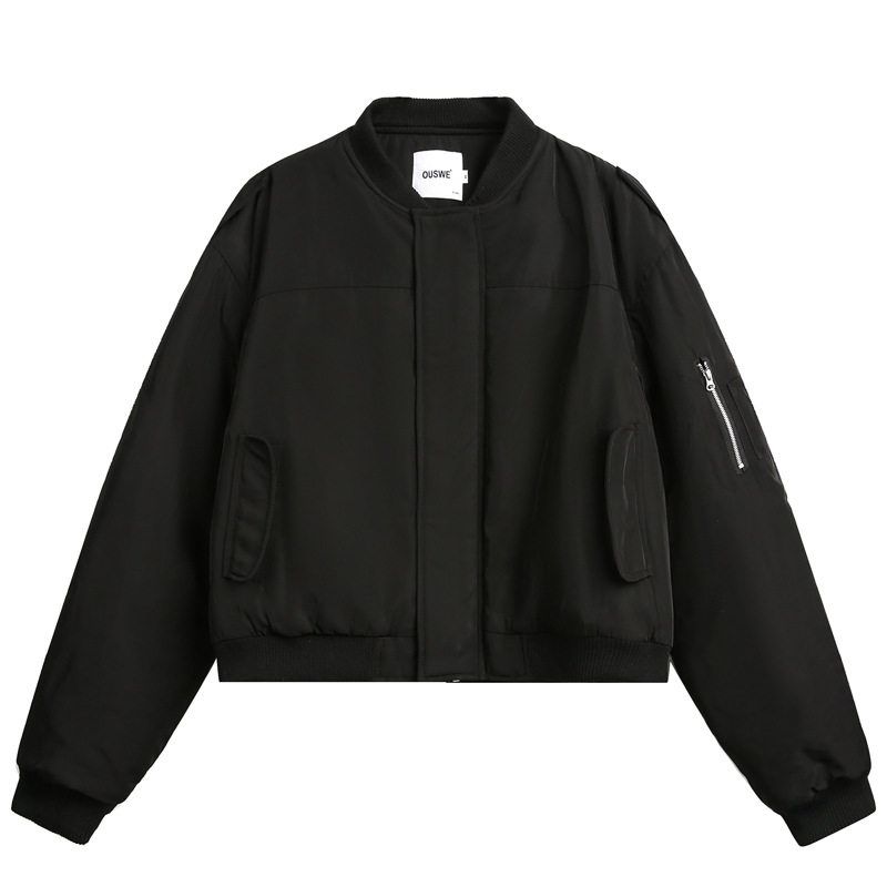 冬季美式复古cleanfit短款飞行员