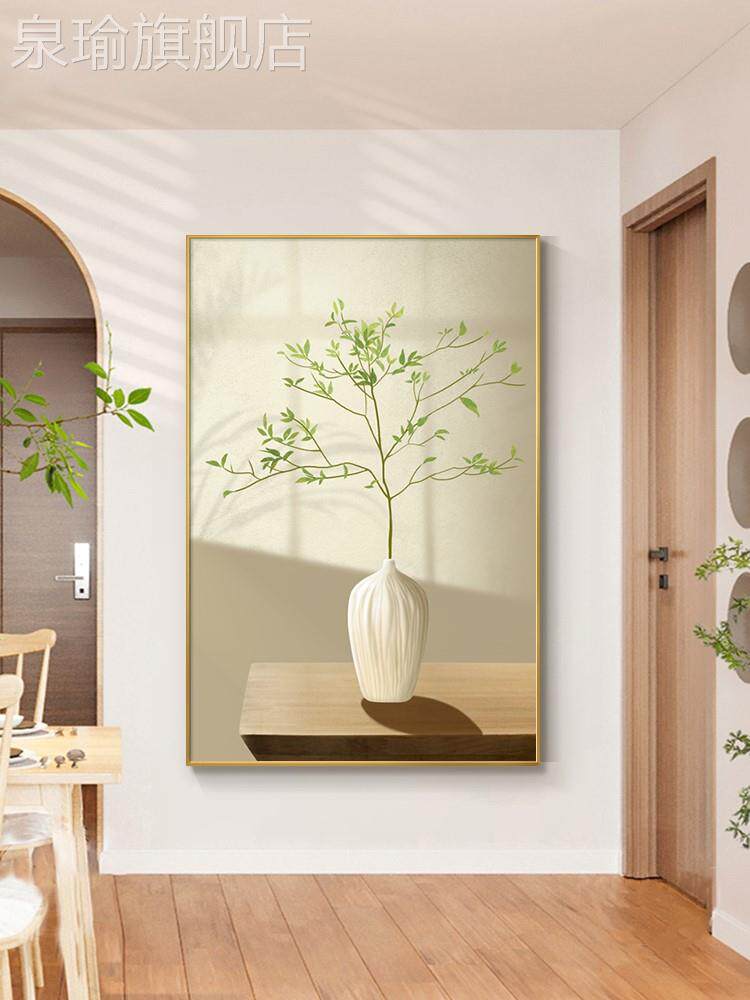 网红绿植唯治愈系客厅沙发背景墙美装饰画约简清新落地画过道玄关