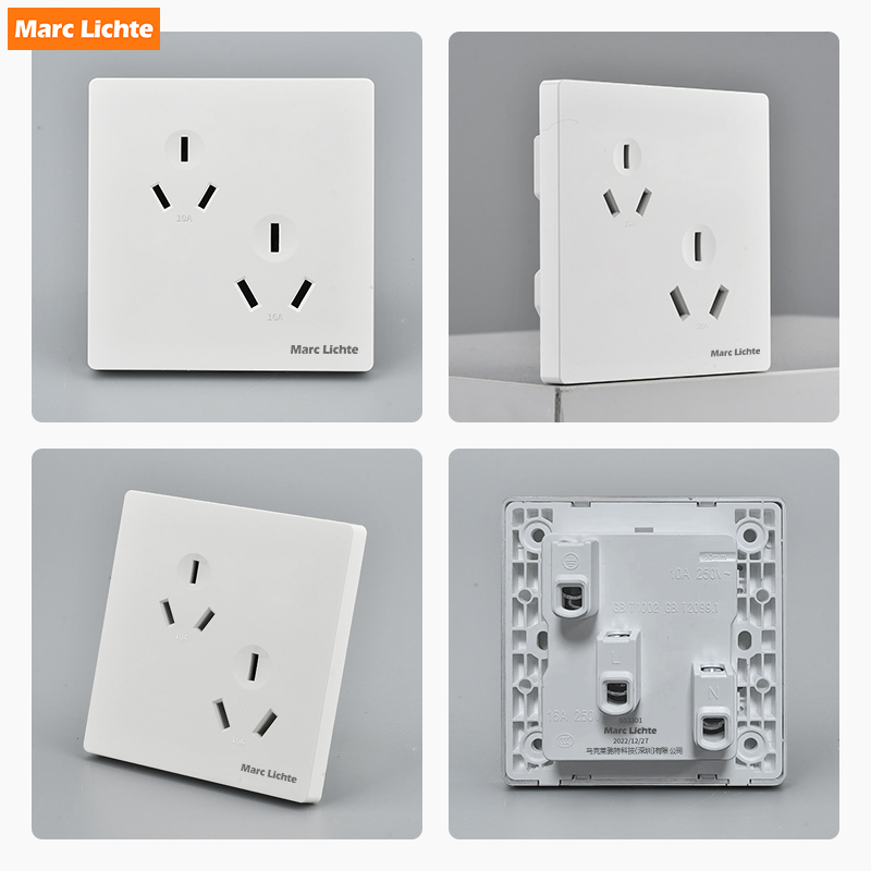 空调热水器6孔白色大功率3插座