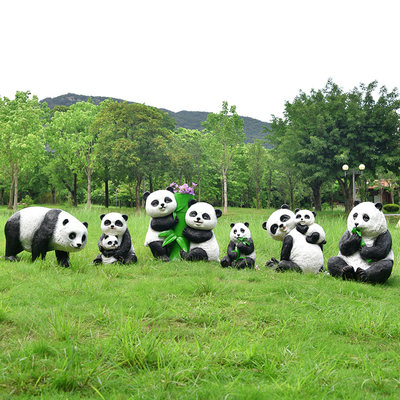仿真动物雕塑熊猫摆件装饰小品