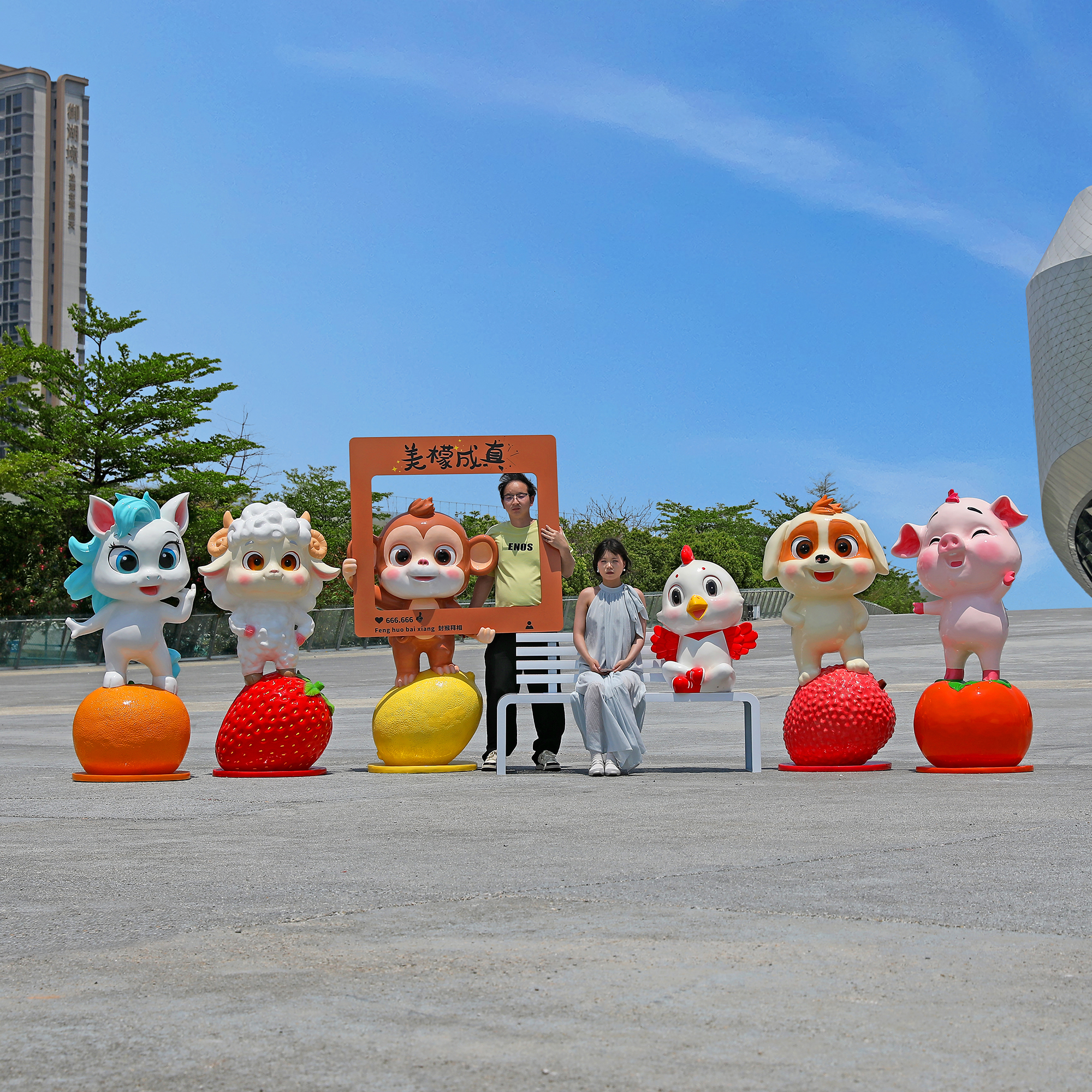 玻璃钢雕塑动物摆件十二生肖