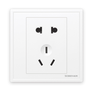 松本旗舰店B5一开5五孔16a空调家用暗装86型开关插座面板多孔