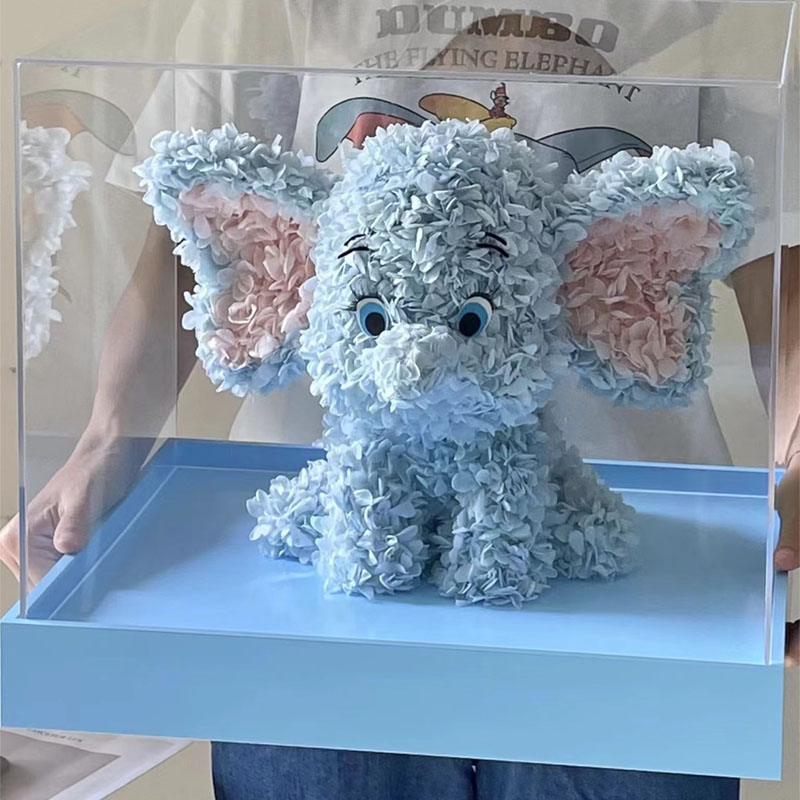 圣诞送女友生日礼物小飞象永生花