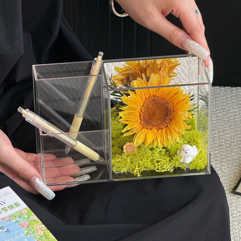 教师节礼物永生花浮游笔筒礼盒