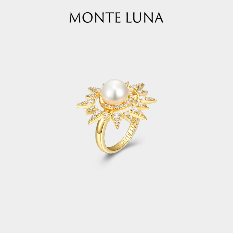 MonteLuna太阳花珍珠戒指