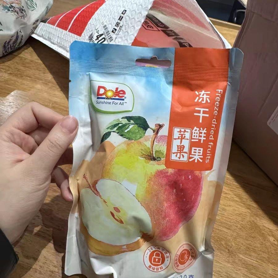 Dole都乐苹果冻干鲜果水果苹果干脆脆片原味泡水烟台红富士小零食