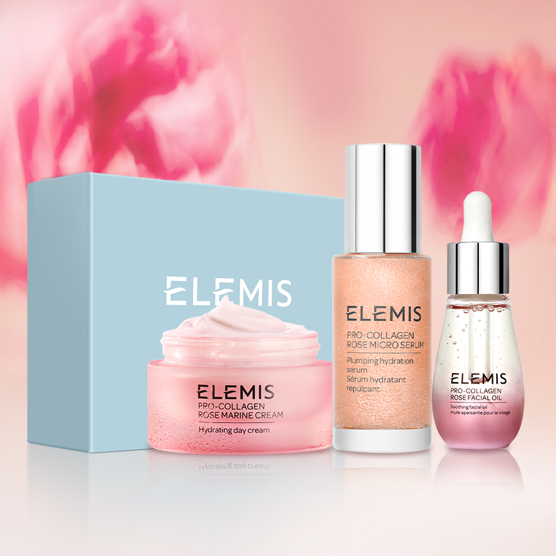 【专属优惠】ELEMIS艾丽美玫瑰新品礼盒：小露珠30ml+玫瑰霜50ml