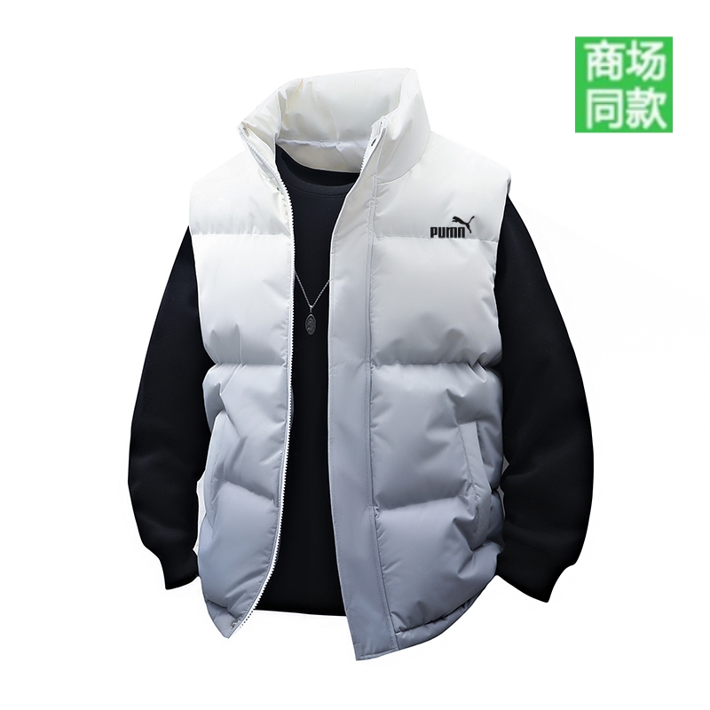 一折专区羽绒棉马甲男秋冬季新款渐变色宽松大码百搭休闲坎肩外套