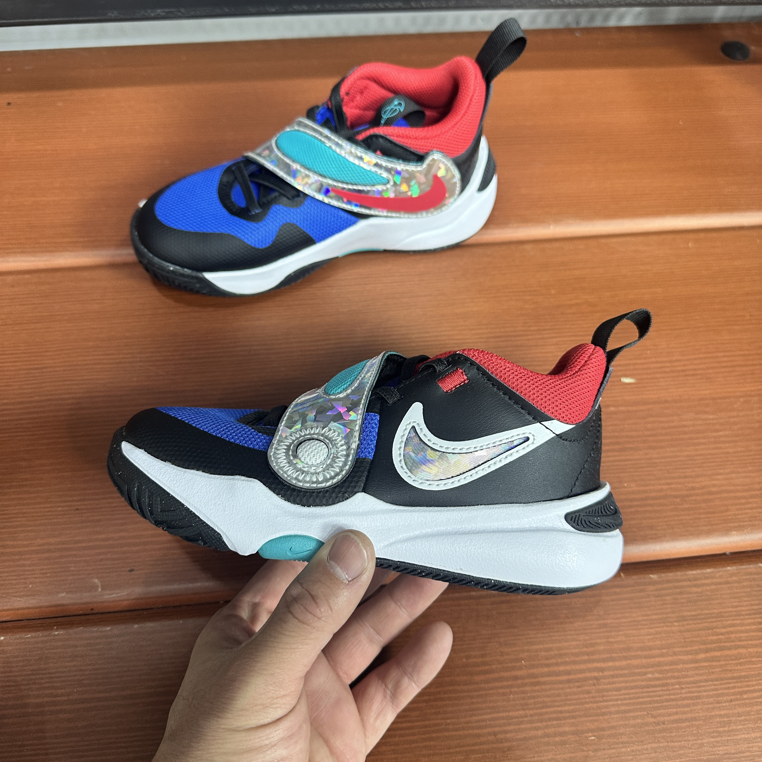 Nike hustle D耐克正品儿童中童春秋季魔术贴篮球鞋童鞋 FJ1391