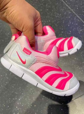 NIKE DYNAMO耐克正品儿童小童女童春秋一脚蹬毛毛虫运动鞋 CI1188