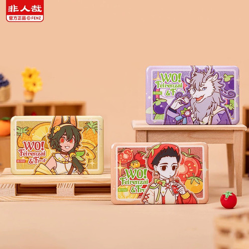 正版 非人哉清新水果系列马口铁徽章盲盒动漫周边双闪银葱吧唧