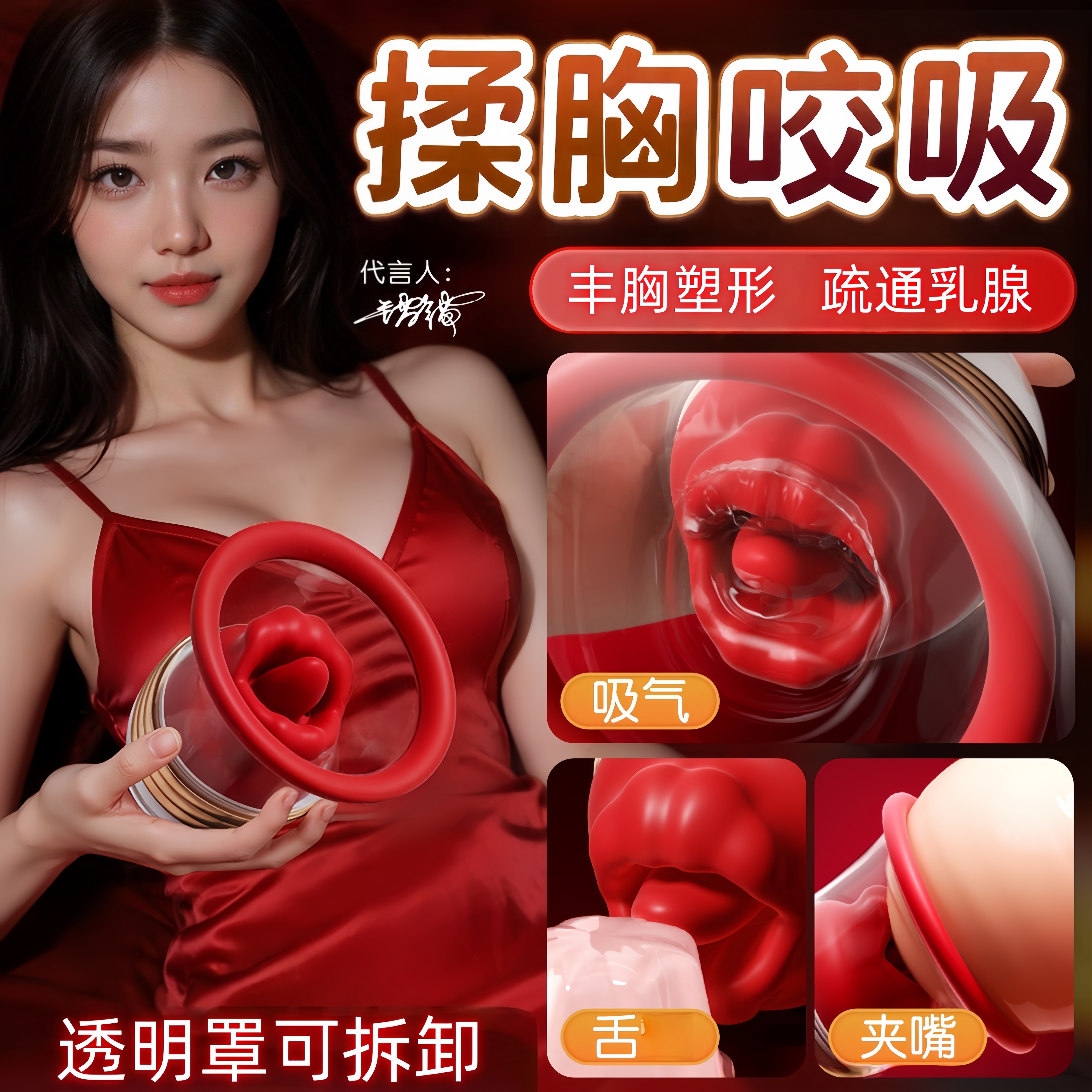 电动丰胸仪胸部按摩器增大增挺乳房疏通乳腺增生下垂负压吸美胸仪