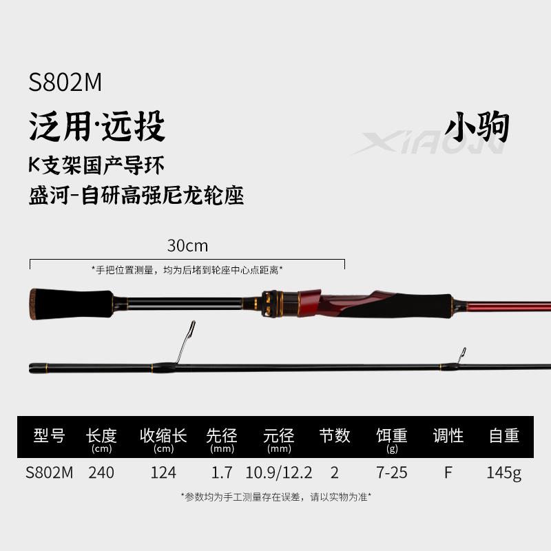 盛河小驹路亚竿M/ML快调泛用远投竿碳素路亚杆直柄枪柄杆鱼竿抛竿