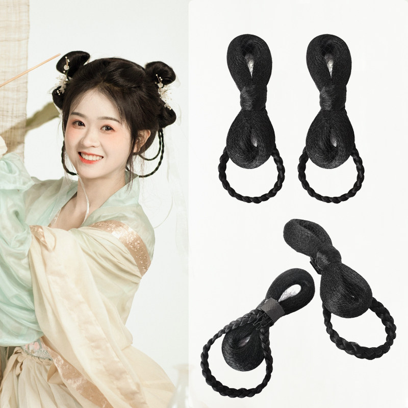 速发儿童古装结发古风假型汉服蝴蝶造发包百搭演出甜美发髻发夹组