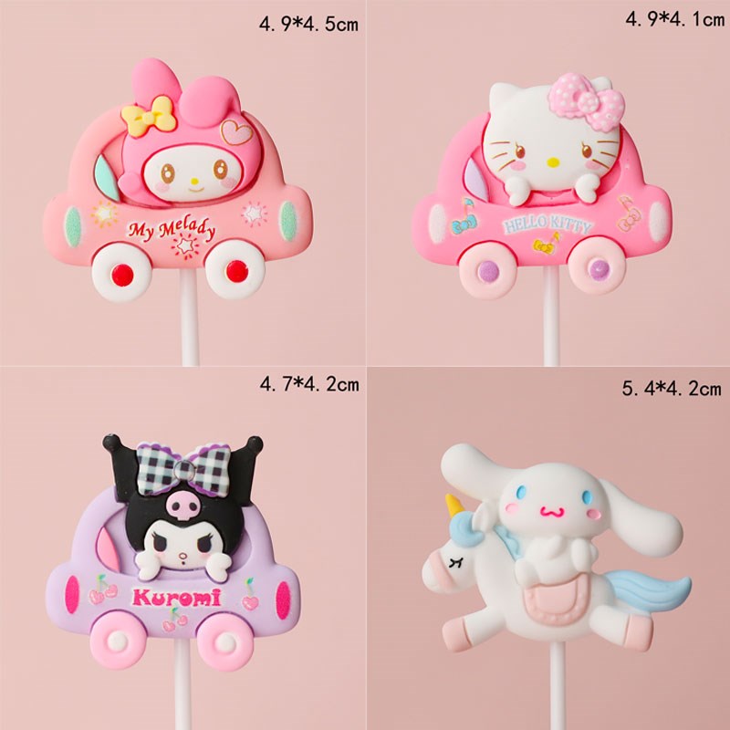 速发旋蛋木马转糕装饰鸥插开小汽车骑马蒂件甜品台摆件