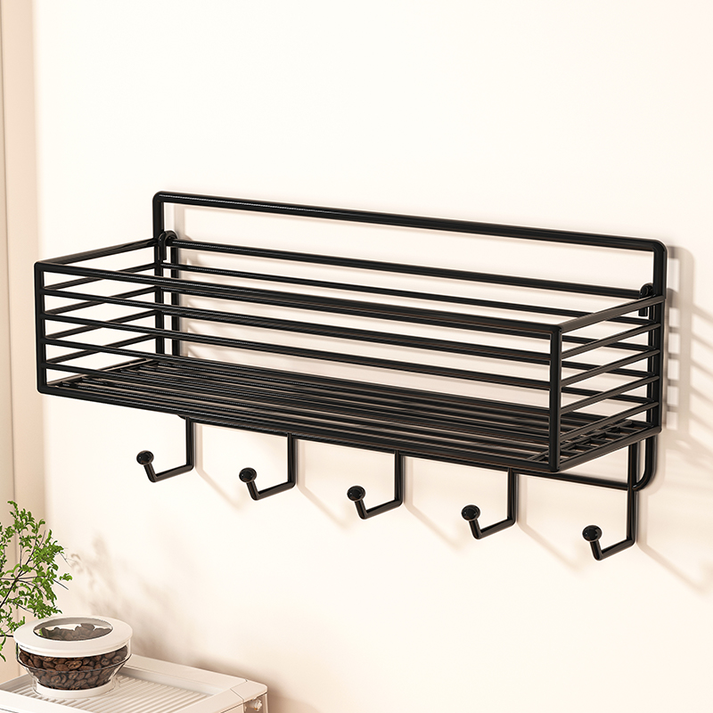 速发杯架壁挂家用墙杯水杯杯子置物架孔打免厨房茶上挂墙置物架子
