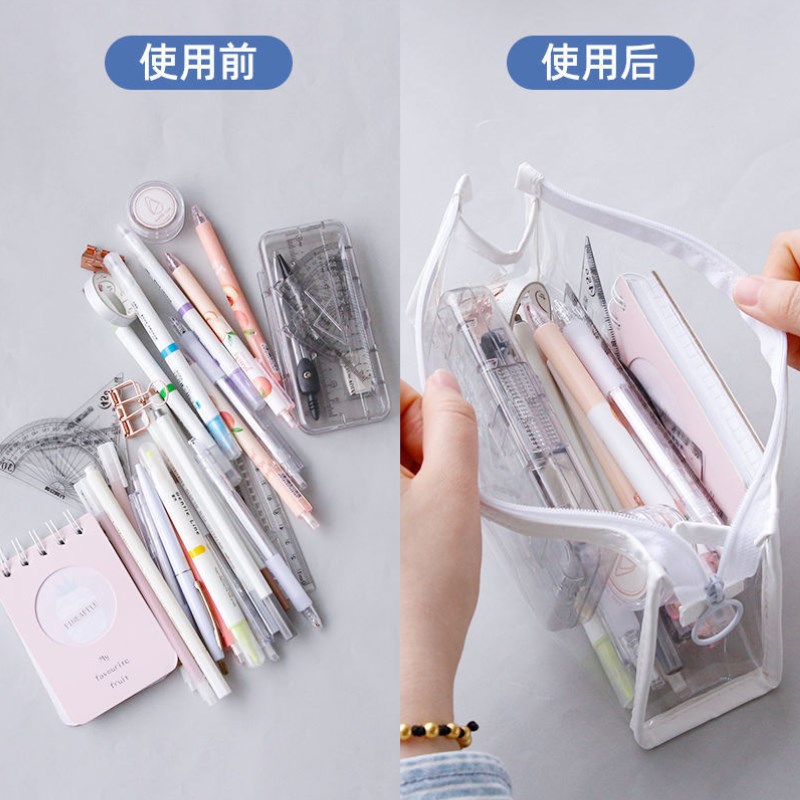 现货速发小学生奖励小礼品创意实用学生初中透明笔袋文具学习积分