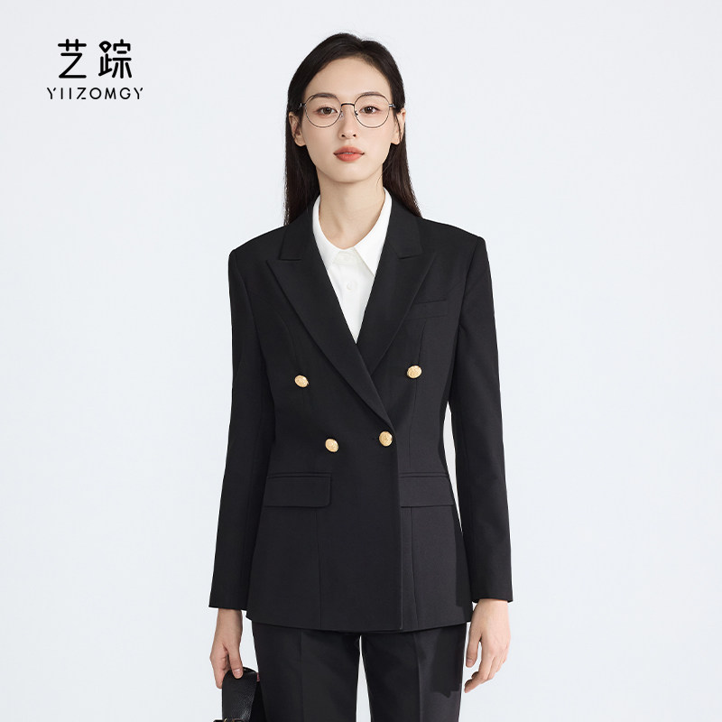 速发艺色黑踪职业装套装正装高级感大学生面试西服小个级高子感