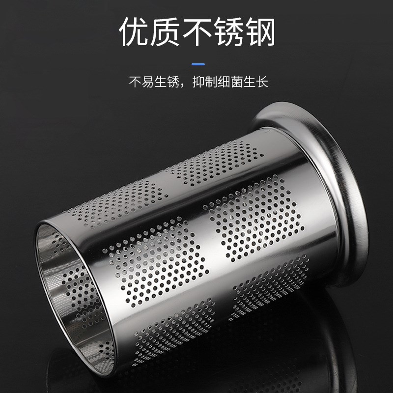 速发筒勺不锈钢筷子可圆形筷子笼收纳盒置物架沥水饭店厨房批子筷图片