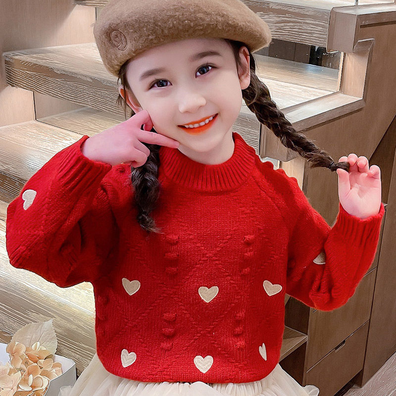 速发.童韩衣秋冬款套02圆领针织毛线2头衫小孩宝宝毛系儿.童毛衫