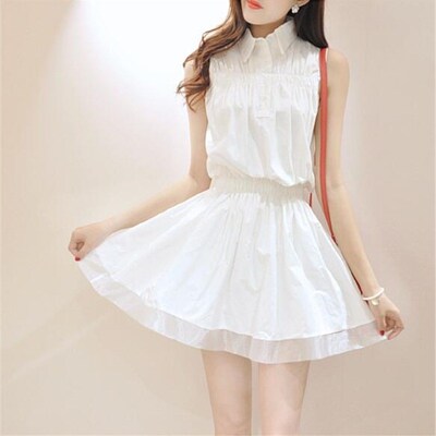 速发夏收新款裙子韩版甜美小清新腰衣裙百搭文艺学生季连裙子