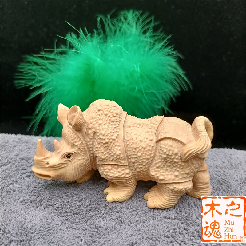 速发黄杨木雕艺柏崖摆件手把玩件工刻饰品动物茶宠汽车上摆件