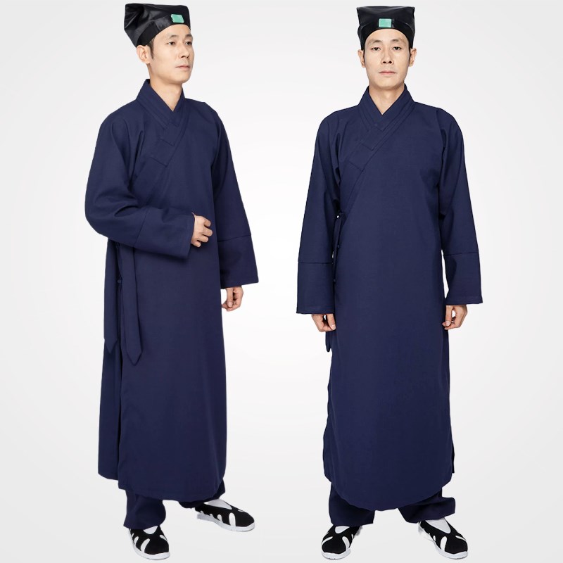 现货速发传统道袍秋冬道服男装道袍冬季棉服外套衣装中式道士服装