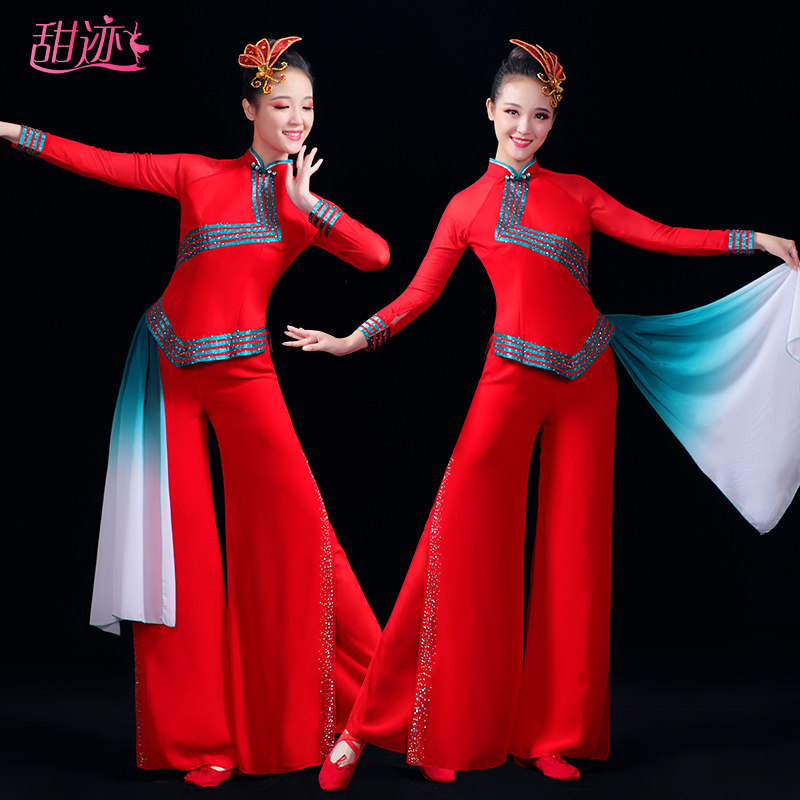 速发秧歌舞演装服装打鼓老中年东北广场舞套出胶州秧歌舞蹈服2022