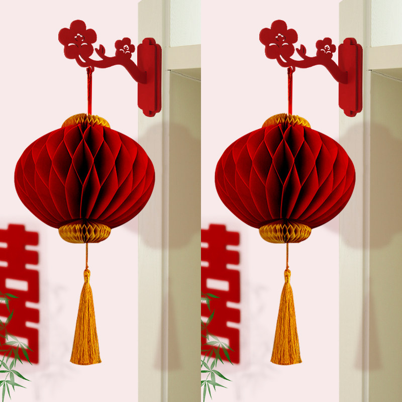 速发喜字房饰挂件结婚立体挂挂囍字婚房门口布置门饰装饰门门壁挂