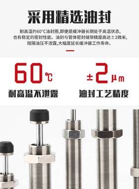 304不锈钢液压油压缓冲器RJ/YD/YC0806 10081412 2030 2725 3650