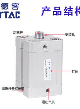 紧凑型气缸ACE12X16X20X25X32X40X50X63X5X1075X100S-BTACE